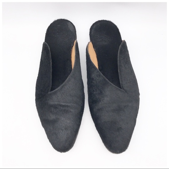 Savas The Letta Slipper in Black Calf Hair Size 37 - Picture 4 of 11